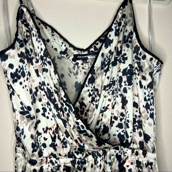 525 America Silk Patterned Jumpsuit Size Large L - Picture 5 of 12